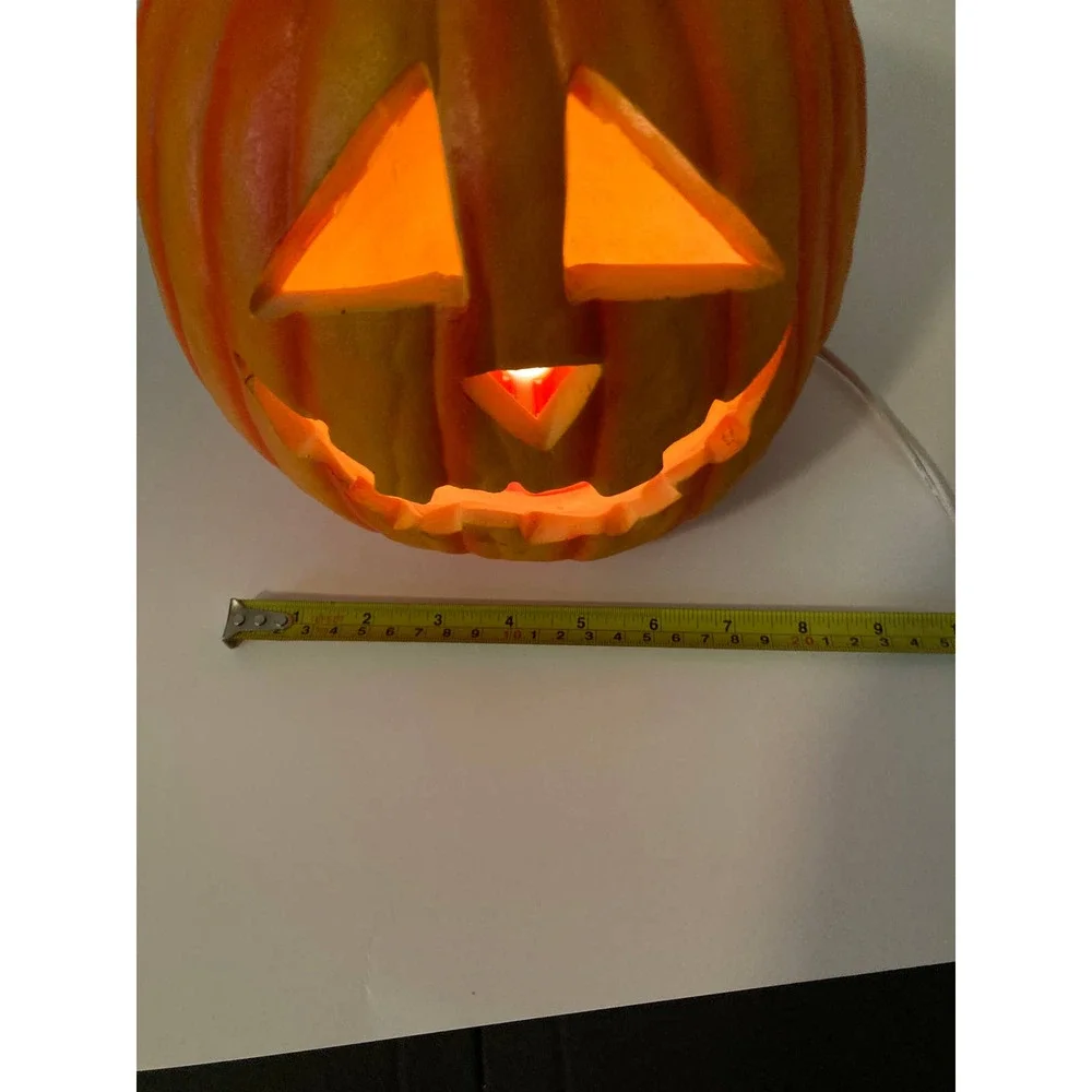 Vintage Trendmasters Light Up Foam Blow Mold Pumpkin Head Jack O Lantern 1992‎